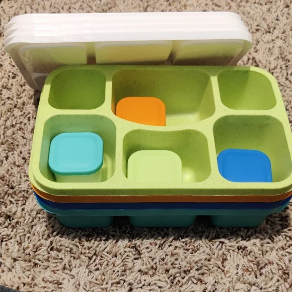 6 Compartment Lunch Set with Color Options - Picture 3 of 4